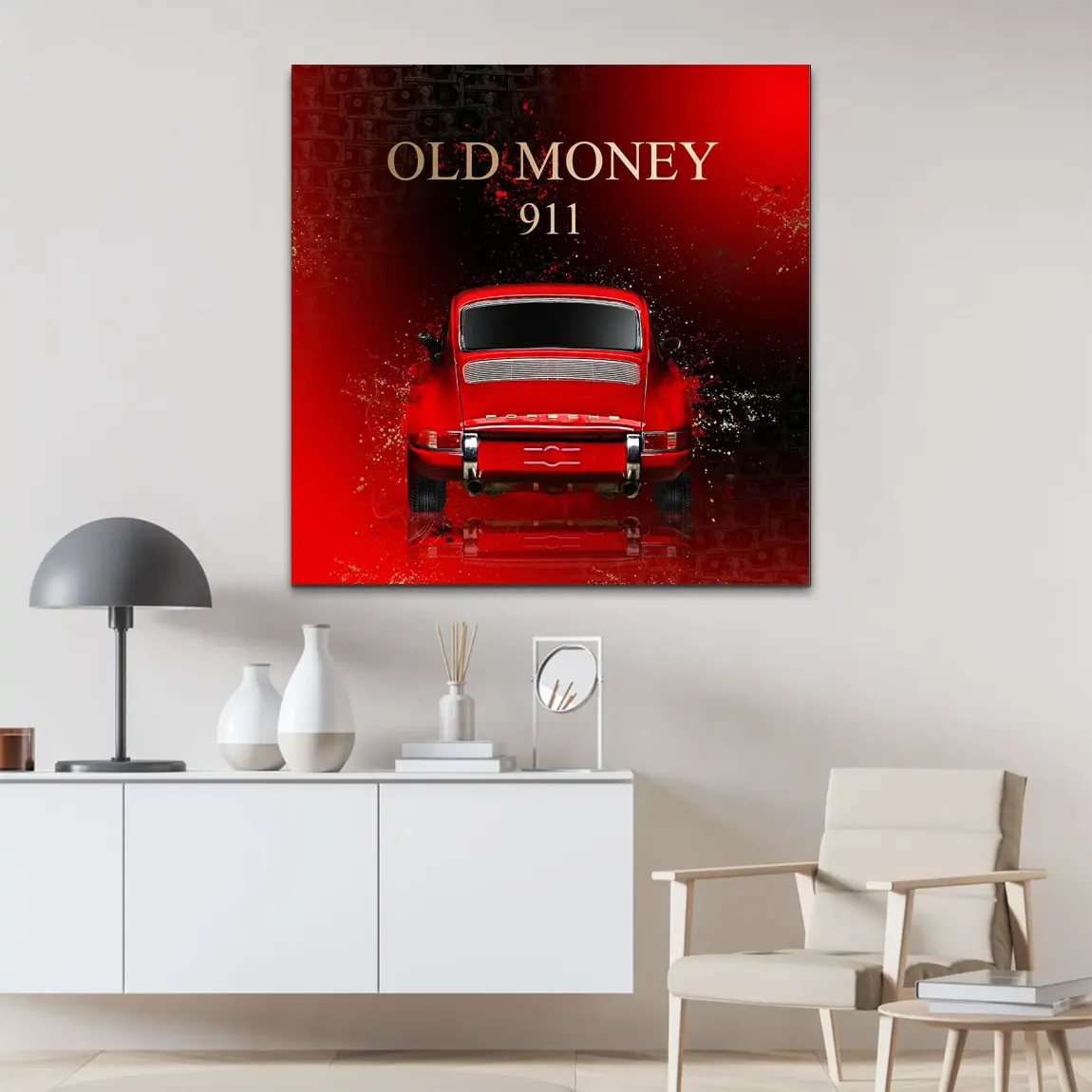 Red Elegance Porsche 911 AluDibond Bild - INGALERIE | Dein Onlineshop für moderne Wandbilder