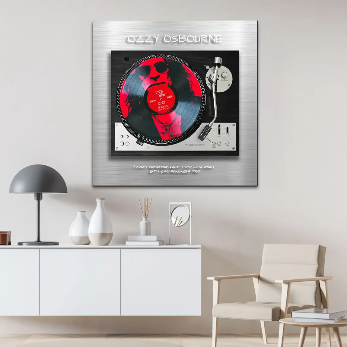 Memory Ozzy Osbourne AluDibond Bild - INGALERIE | Dein Onlineshop für moderne Wandbilder