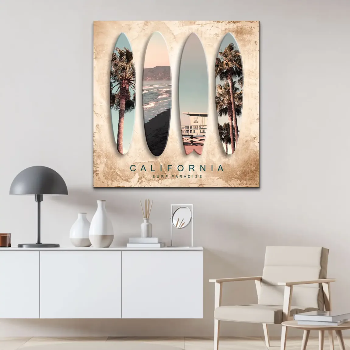 California Coast Art Alu Dibond Bild