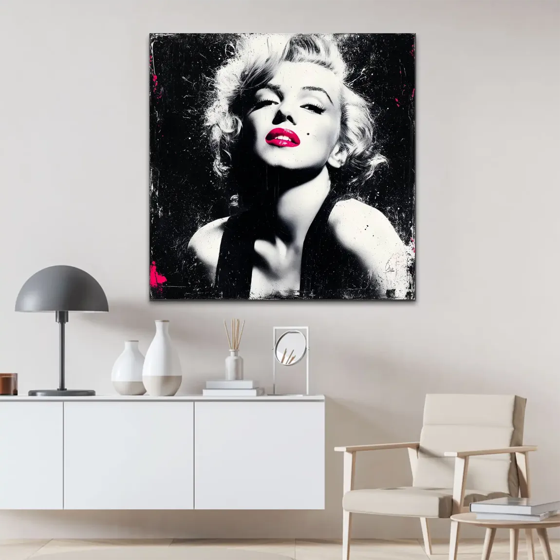 Monroe Noir Art Alu Dibond Bild