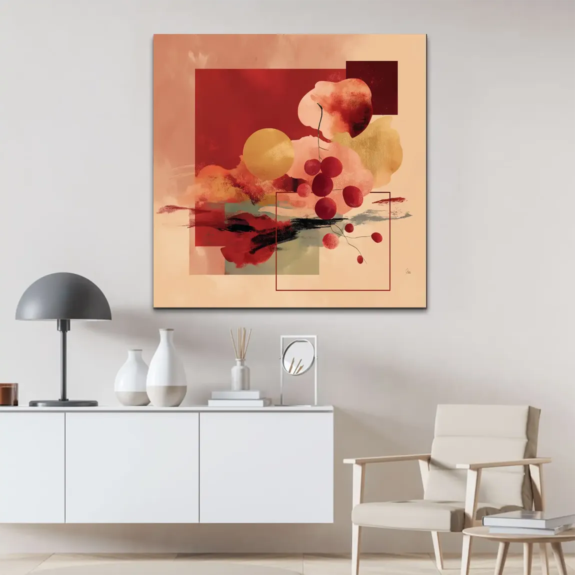 Scarlet Bloom Alu Dibond Bild