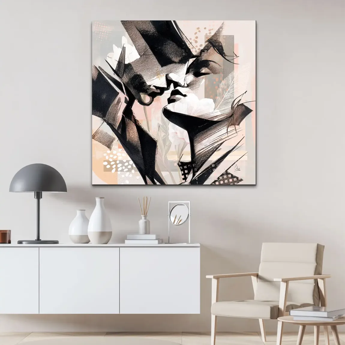 Soft Kiss Abstrakt Alu Dibond Bild