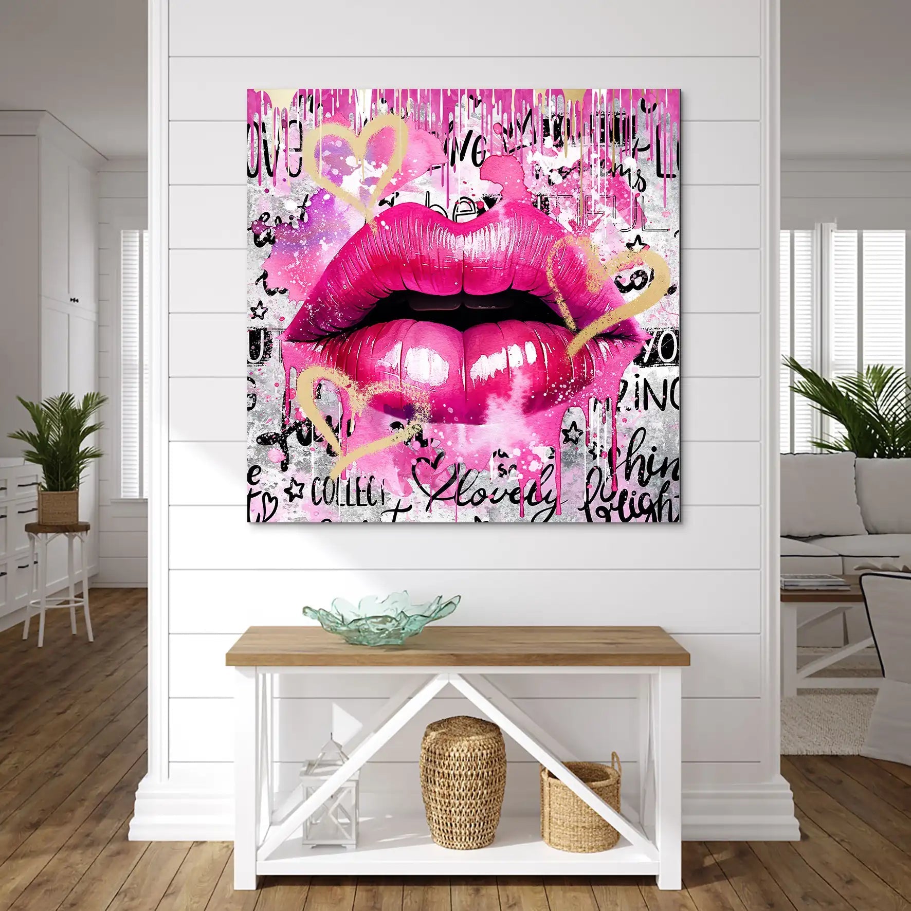 Sweet Lips Pink Style AluDibond Bild INGALERIE