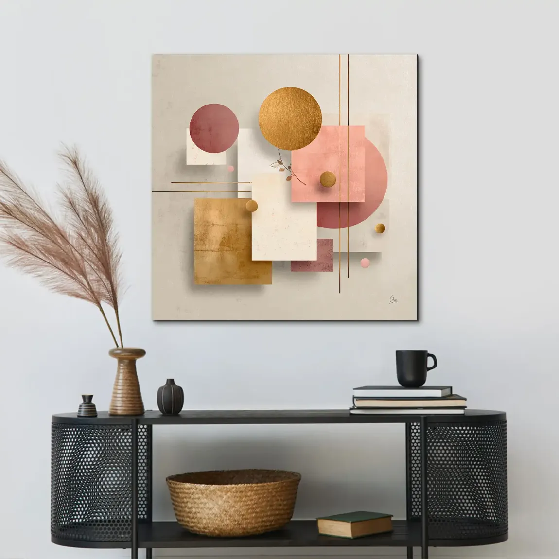 Golden Geometry Alu Dibond Bild