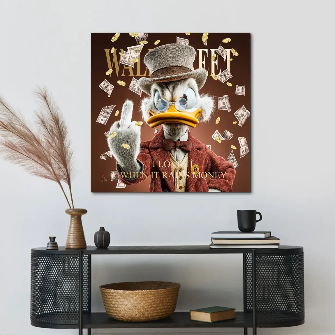 Money Empire Dagobert Duck AluDibond Bild