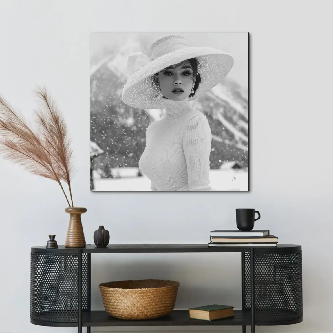 Audrey Hepburn Aspen Portrait Alu Dibond Bild