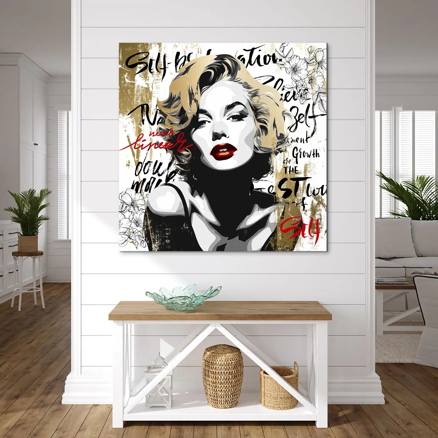 Marilyn Monroe Never Linear AluDibond Bild INGALERIE