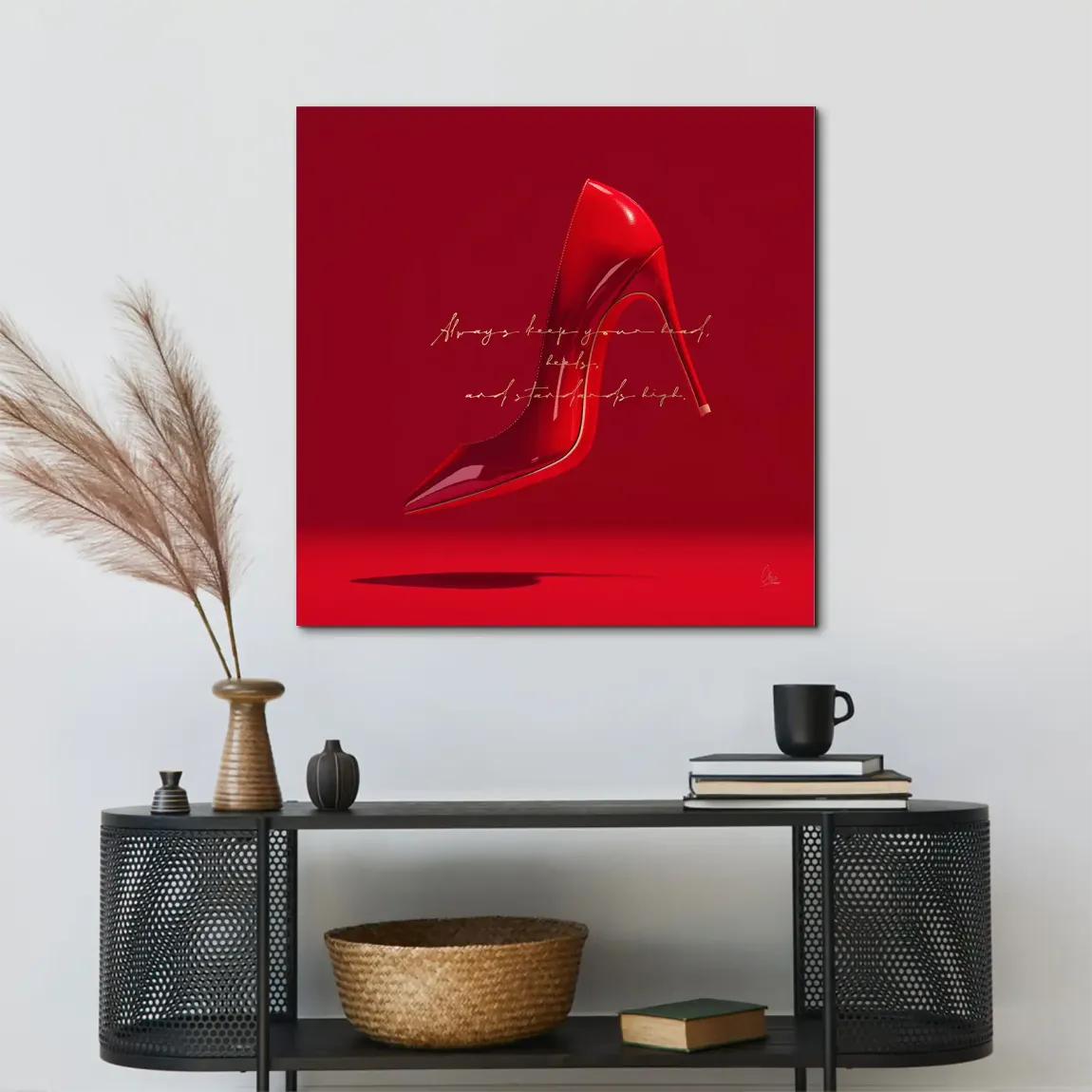 Red Heels Alu Dibond Bild