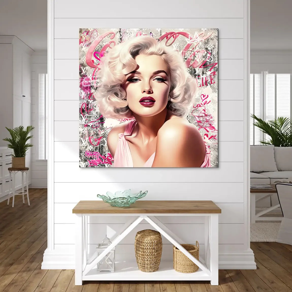 Marilyn Glam in Pink AluDibond Bild INGALERIE