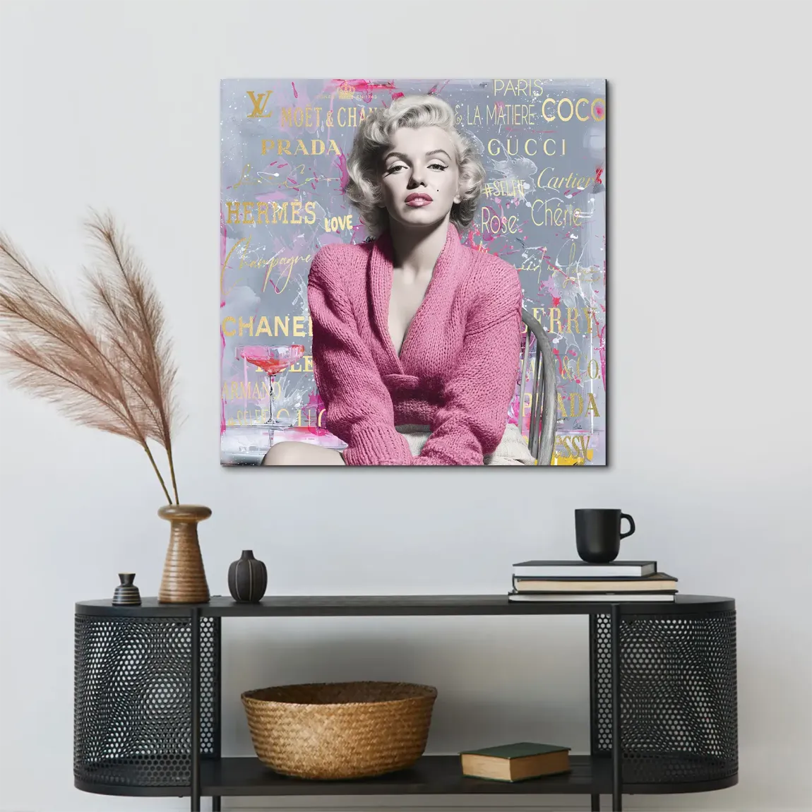 Marilyn Monroe Luxury Style Alu Dibond Bild