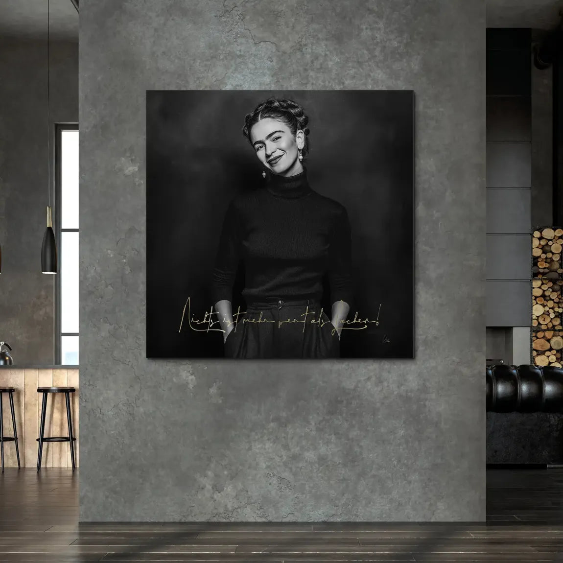 Frida Kahlos Lachen Alu Dibond Bild