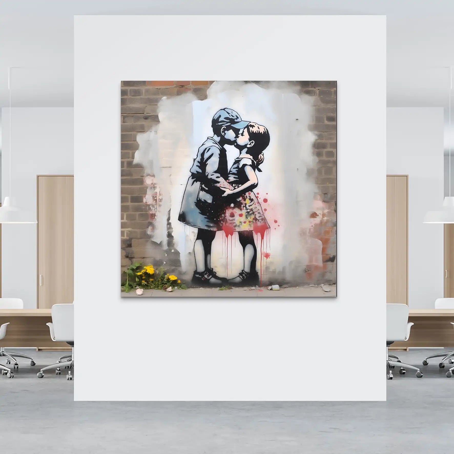 Remember Banksy Style Nr.2 AluDibond Bild INGALERIE