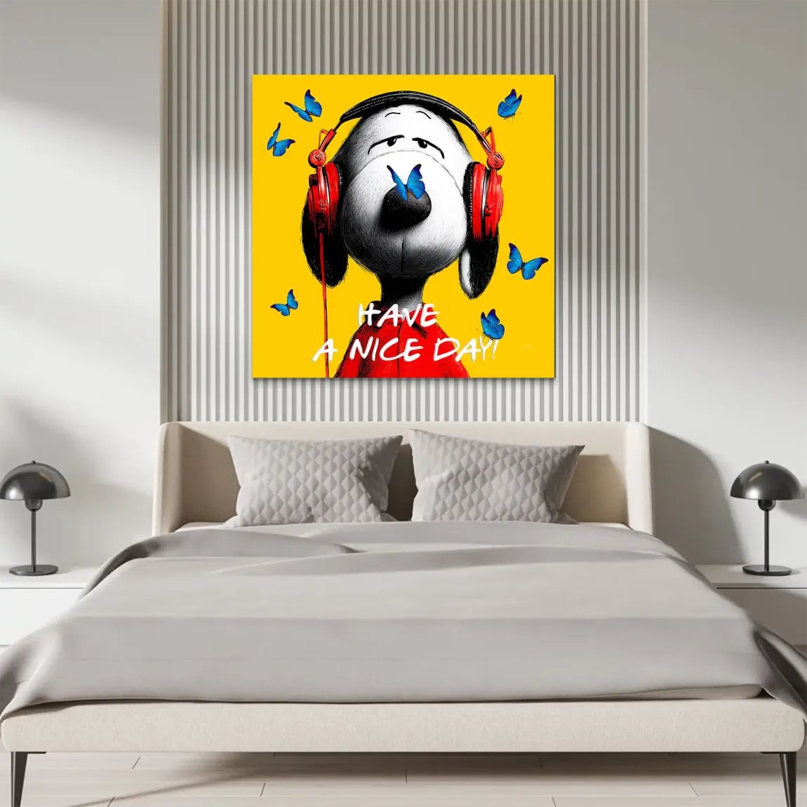 Snoopy Nice Day Alu Dibond Wandbild