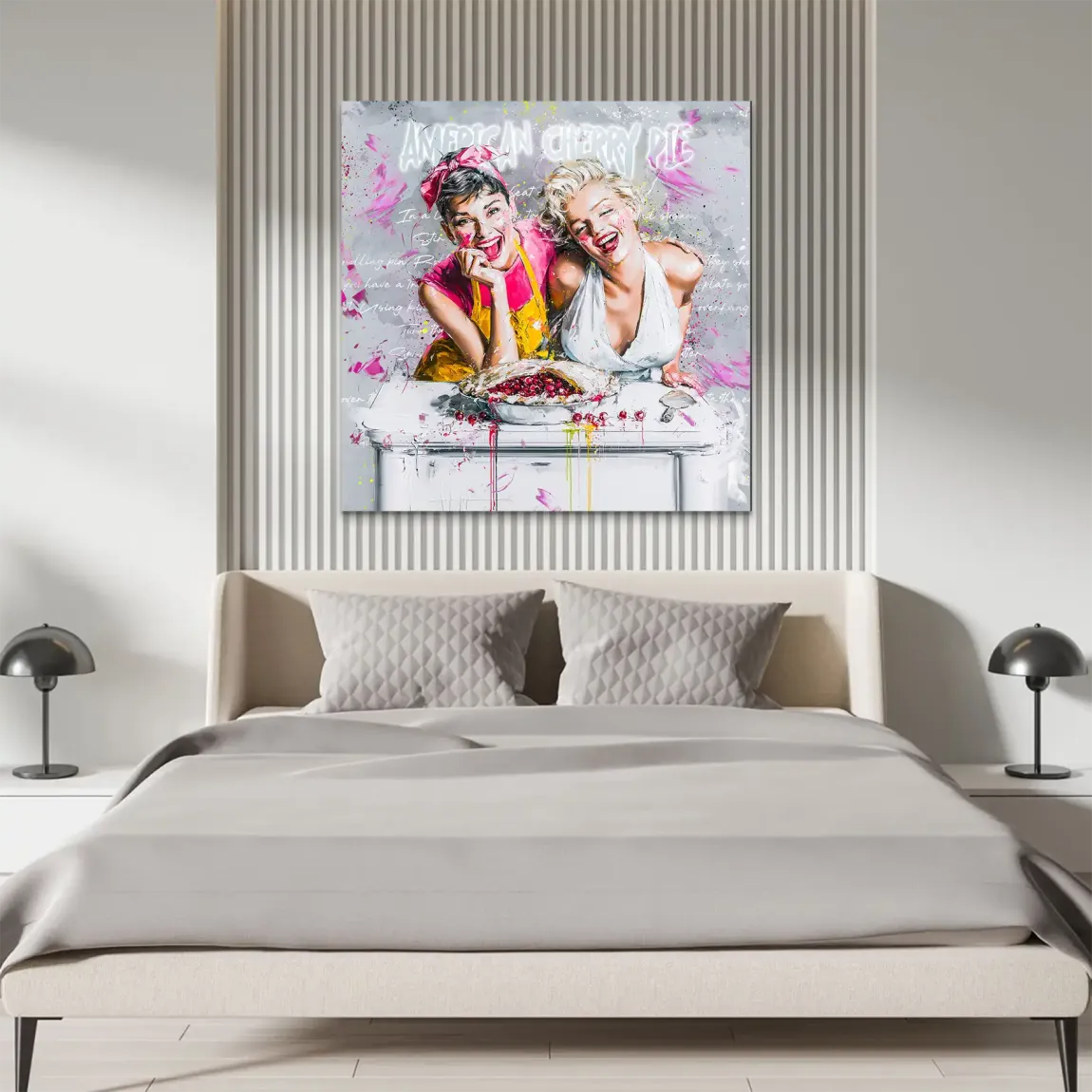 Audrey Marilyn Glam Alu Dibond Wandbild