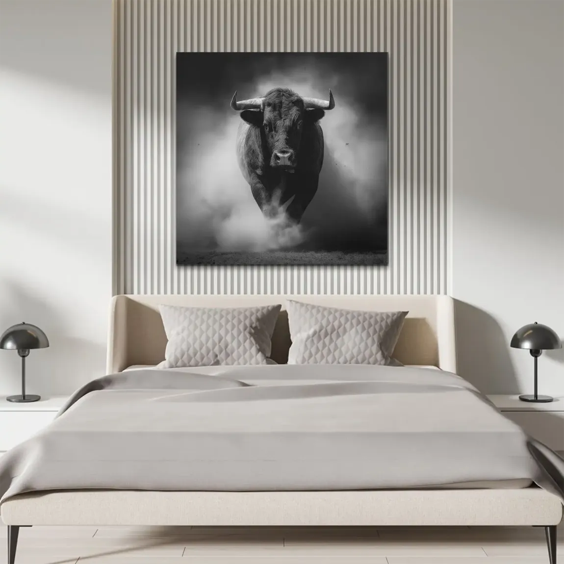 Stier Noir Alu Dibond Wandbild