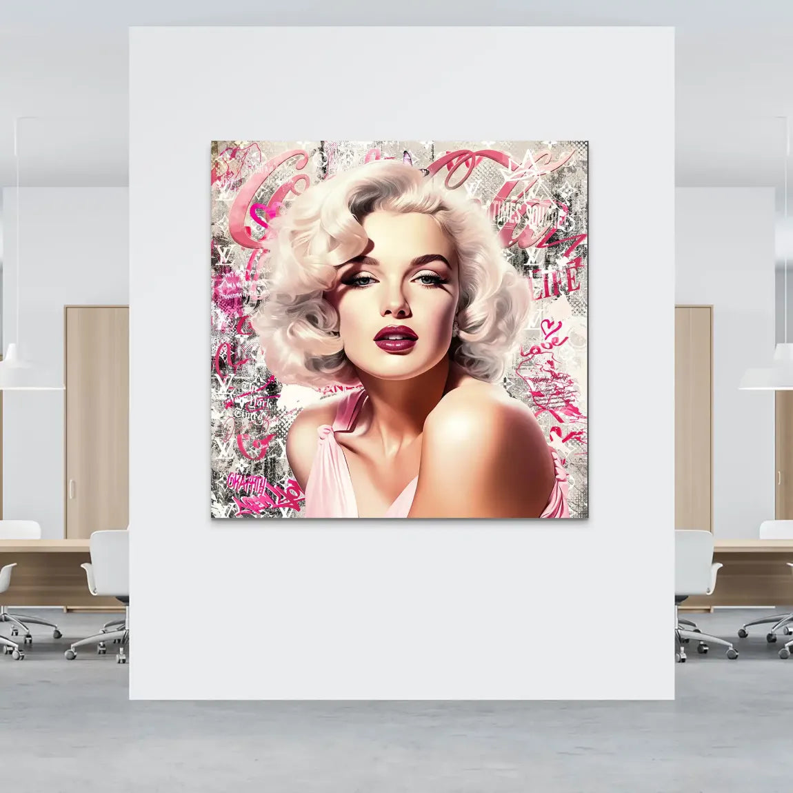 Marilyn Glam in Pink AluDibond Bild INGALERIE
