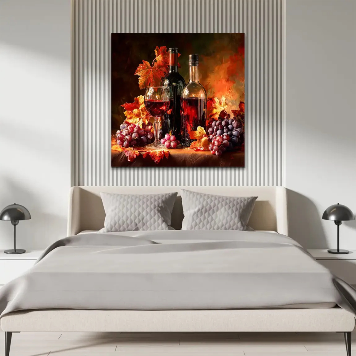 Edle Weinlese Alu Dibond Wandbild