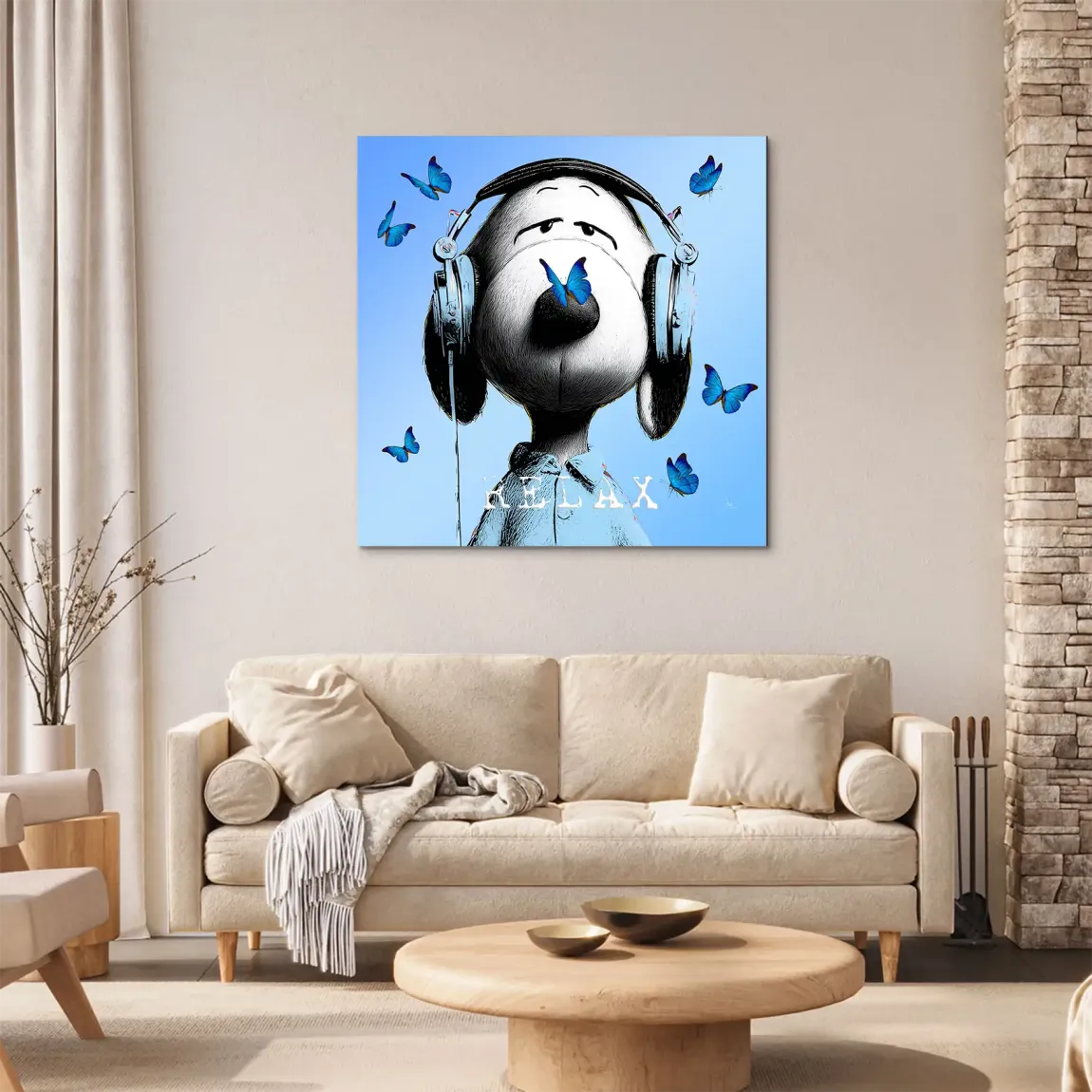 Snoopy Relax Alu Dibond Wandbild