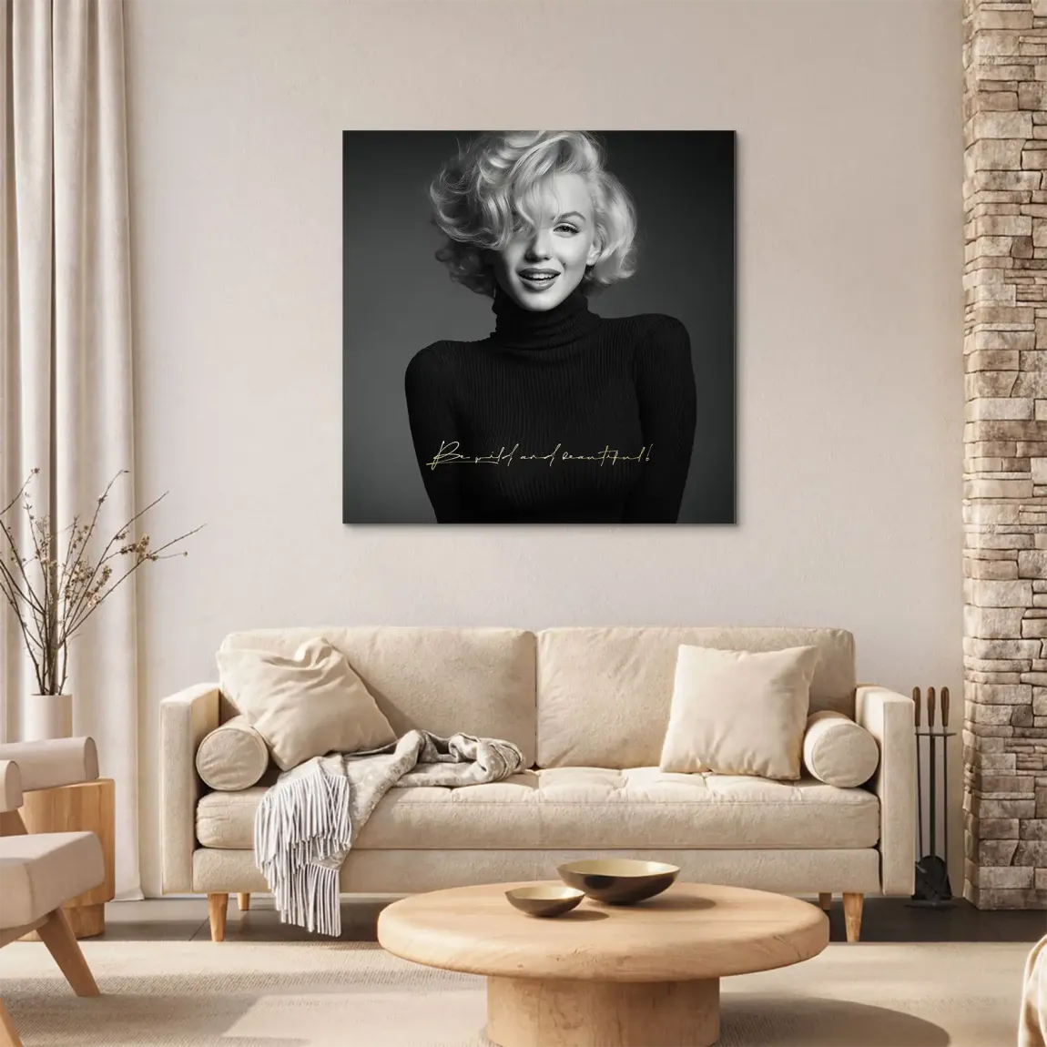 Marilyn Monroe Be Wild Alu Dibond Wandbild