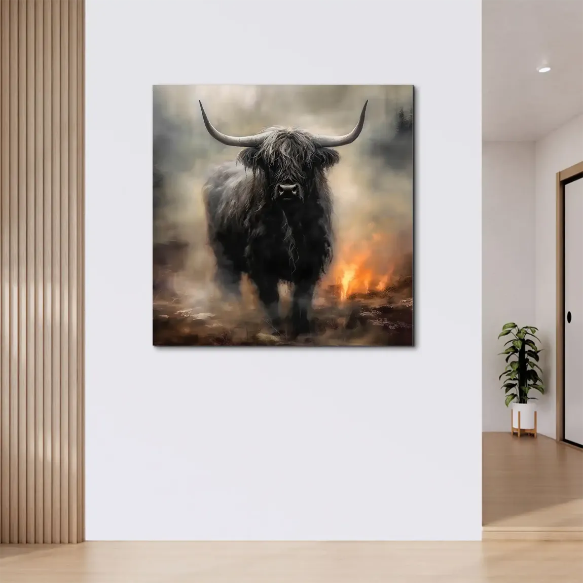 Highland Rind Alu Dibond Wandbild