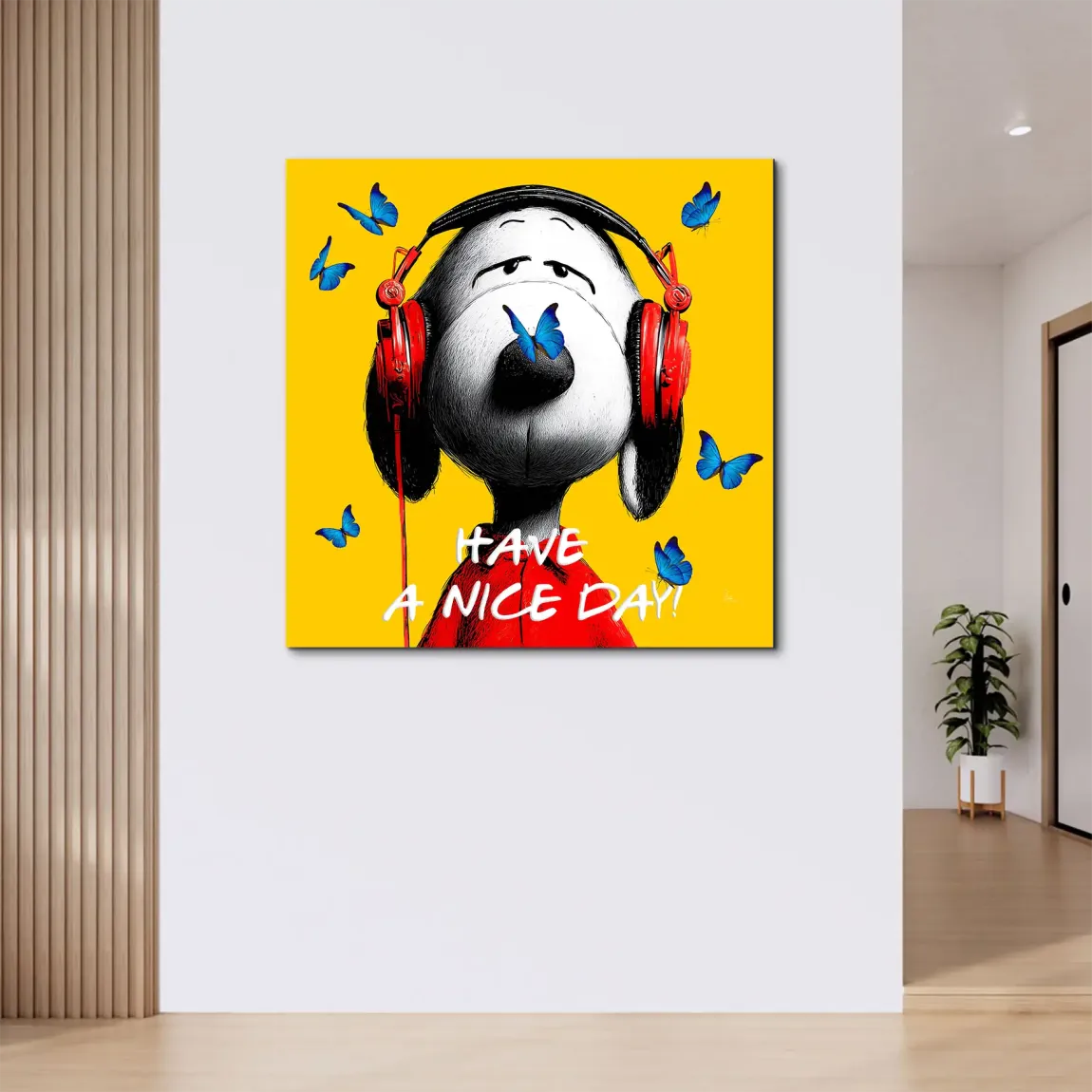 Snoopy Nice Day Alu Dibond Wandbild