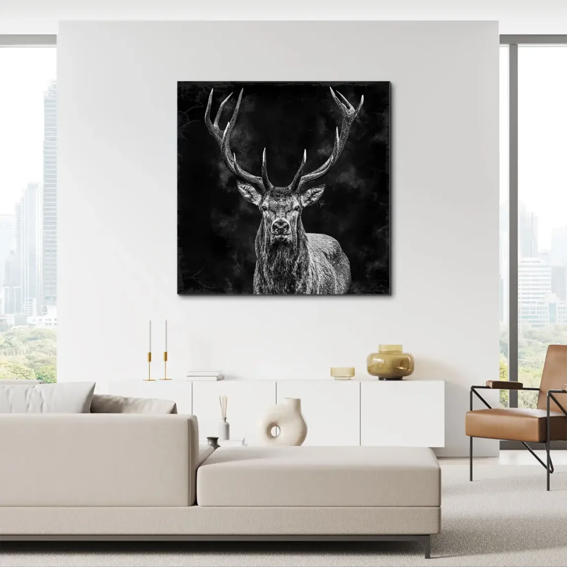 Edler Hirsch Alu Dibond Wandbild