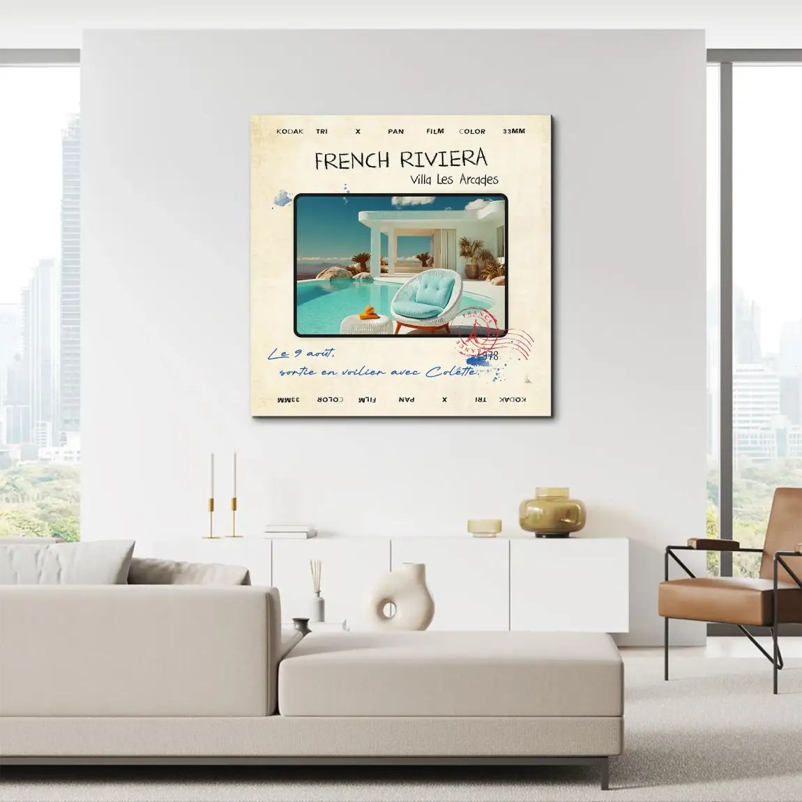 French Riviera Chic Wild Alu Dibond Wandbild