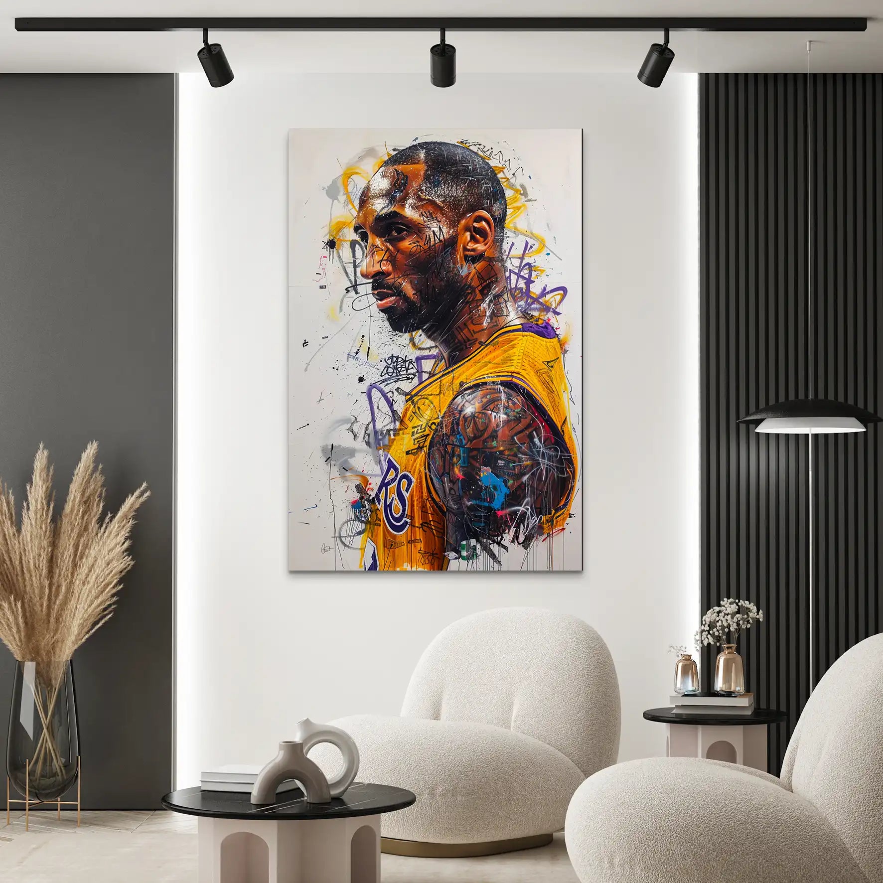 Kobe Basketball Graffiti AluDibond Bild INGALERIE