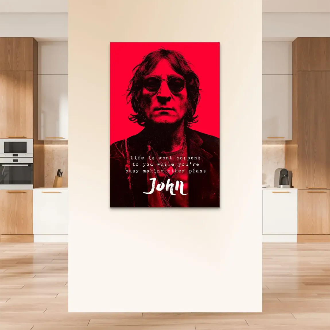Lennon Red Vision Alu Dibond Bild