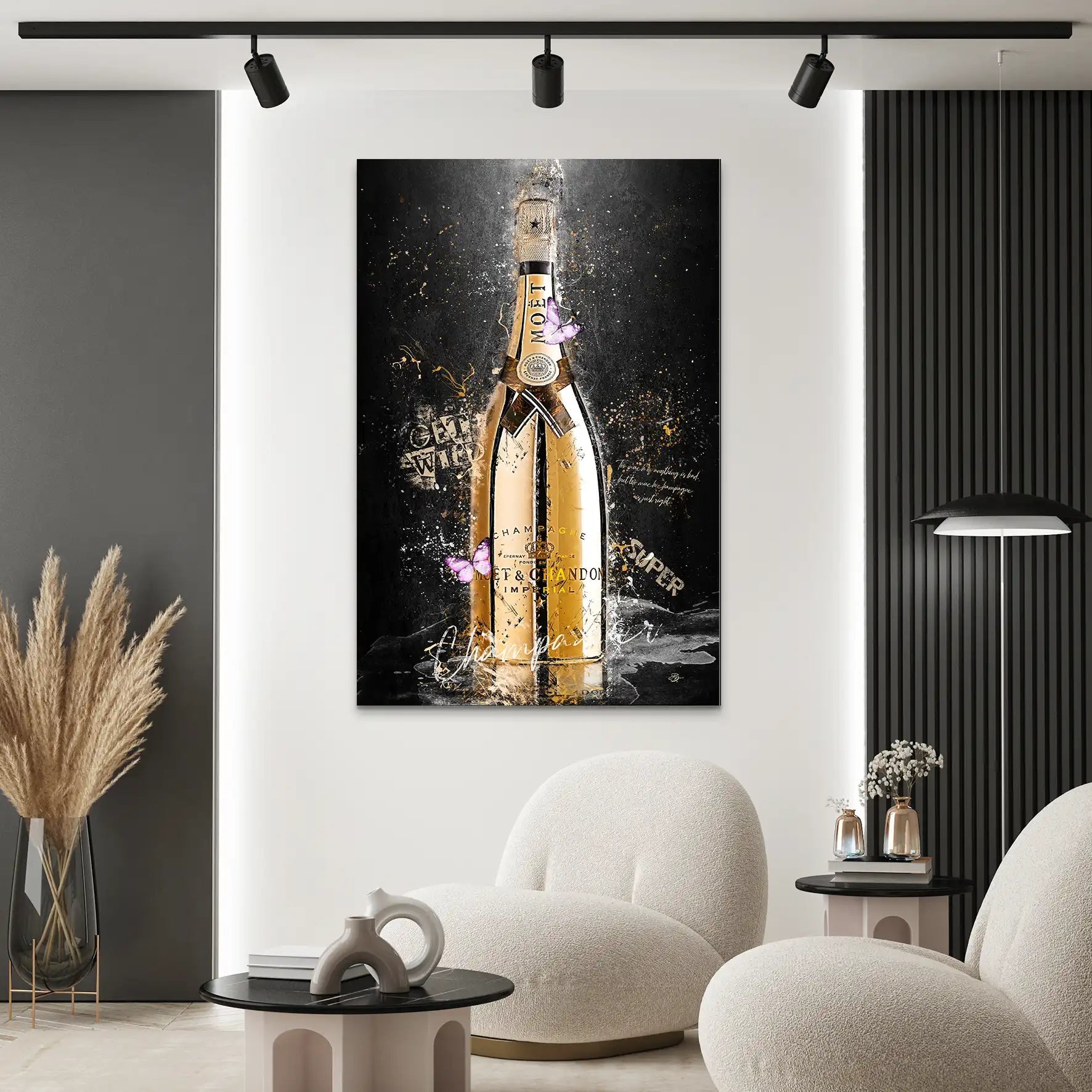Champagner AluDibond Bild INGALERIE