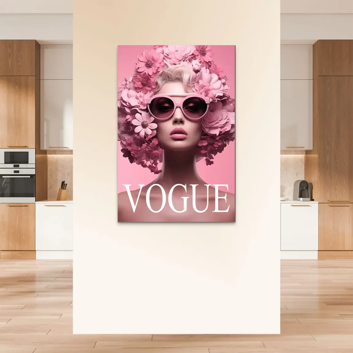 Floral Pink Vogue Alu Dibond Bild