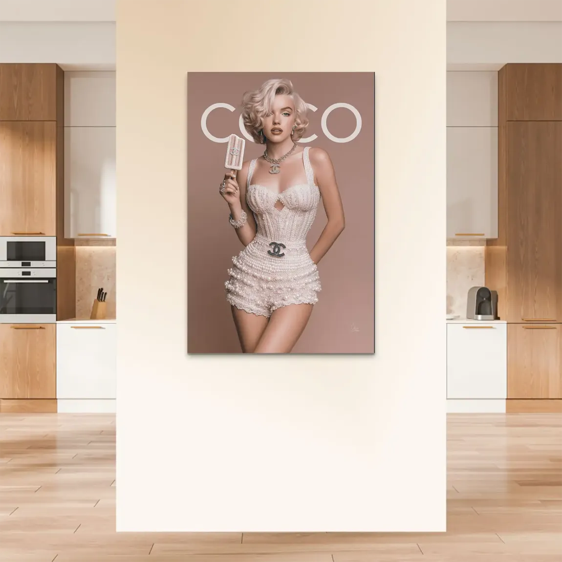 Marilyn Monroe Ice Pearl Alu Dibond Bild