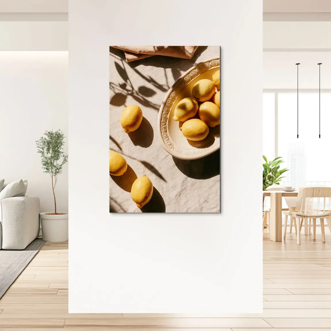 Goldene Zitronen Alu Dibond Wandbild