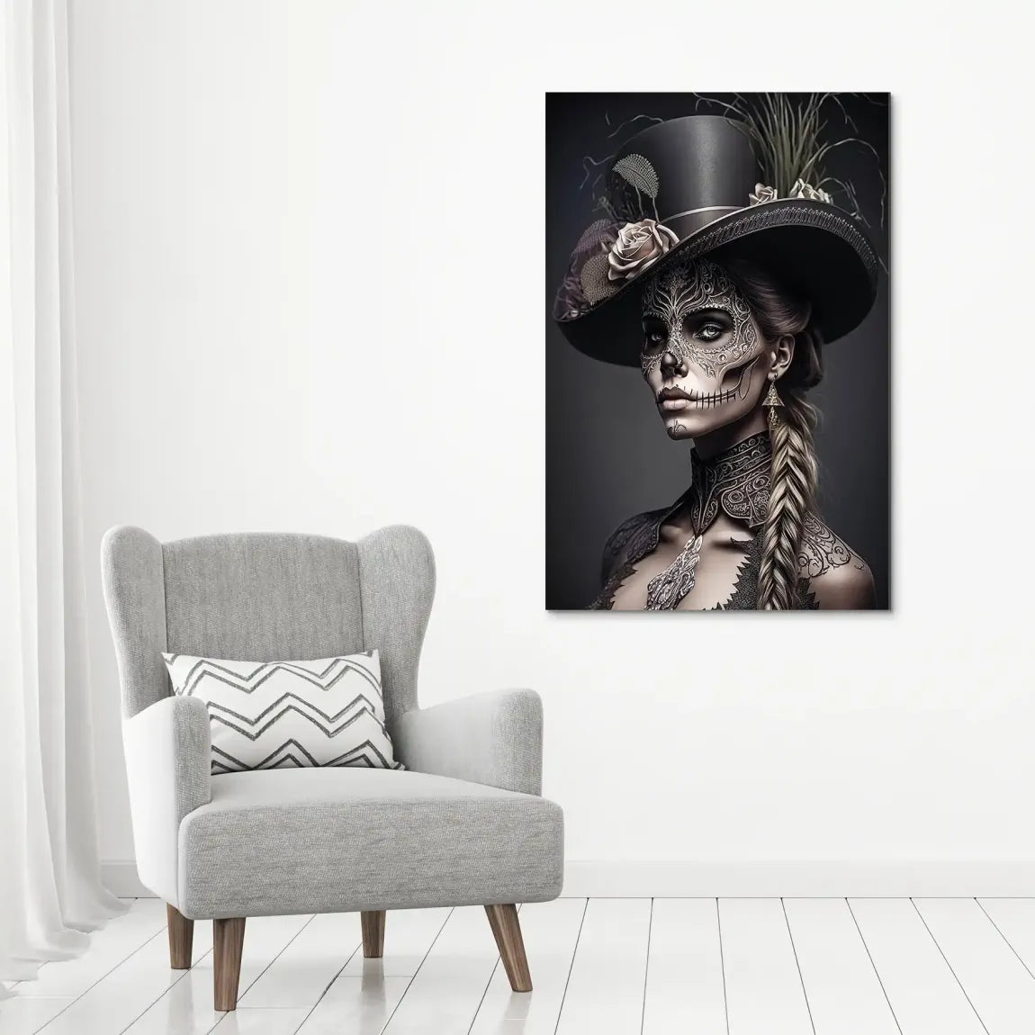 Velvet Noir La Catrina Alu Dibond Bild INGALERIE