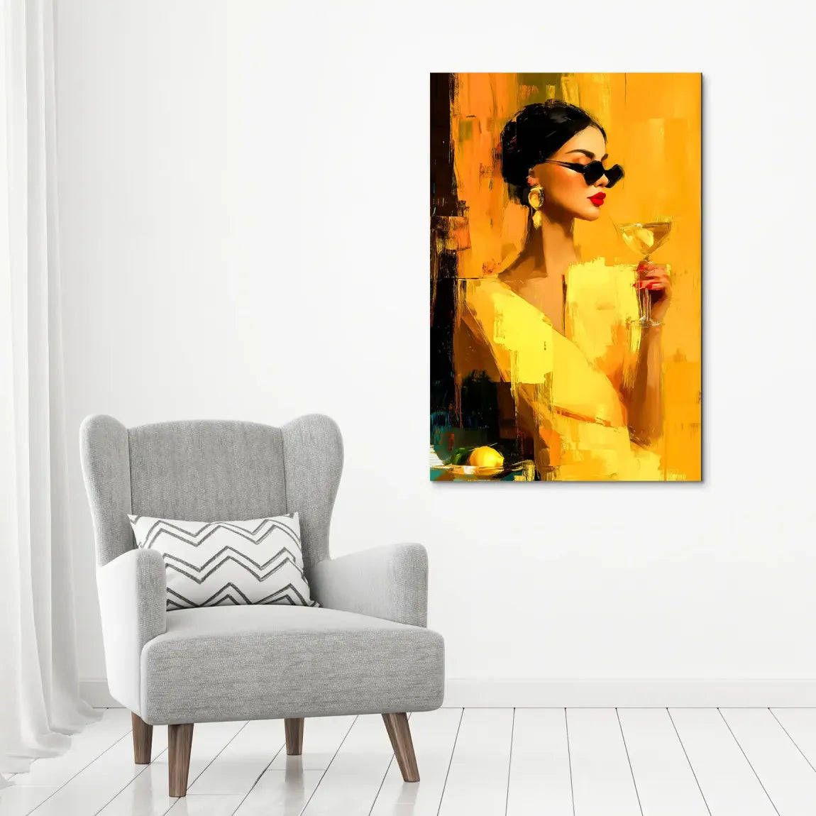 Golden Luxe Martini Alu Dibond Bild INGALERIE