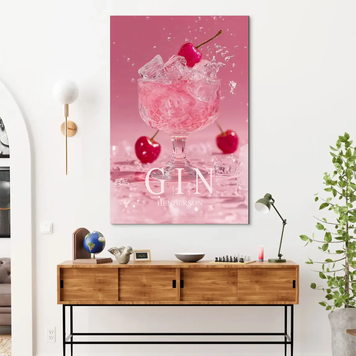 Gin Rosé Alu Dibond Bild