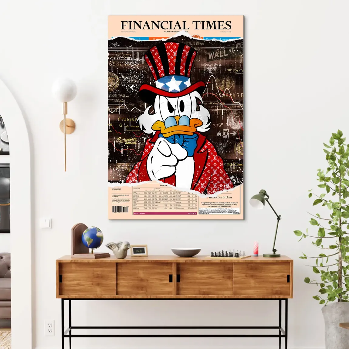 Dagobert Financial Times Alu Dibond Bild