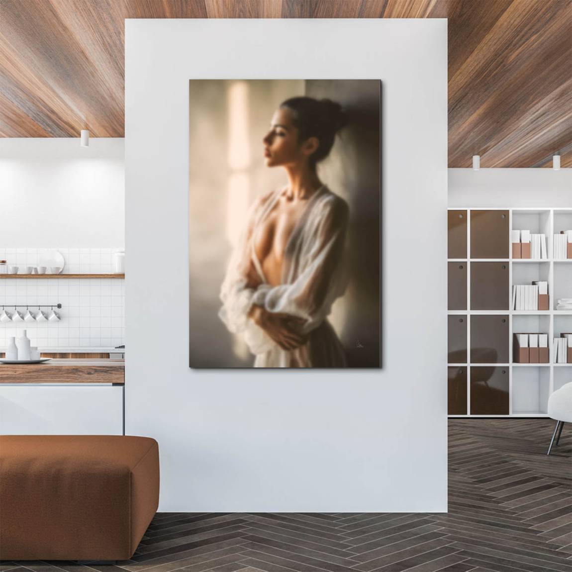 Sinnliche Frau Alu Dibond Wandbild