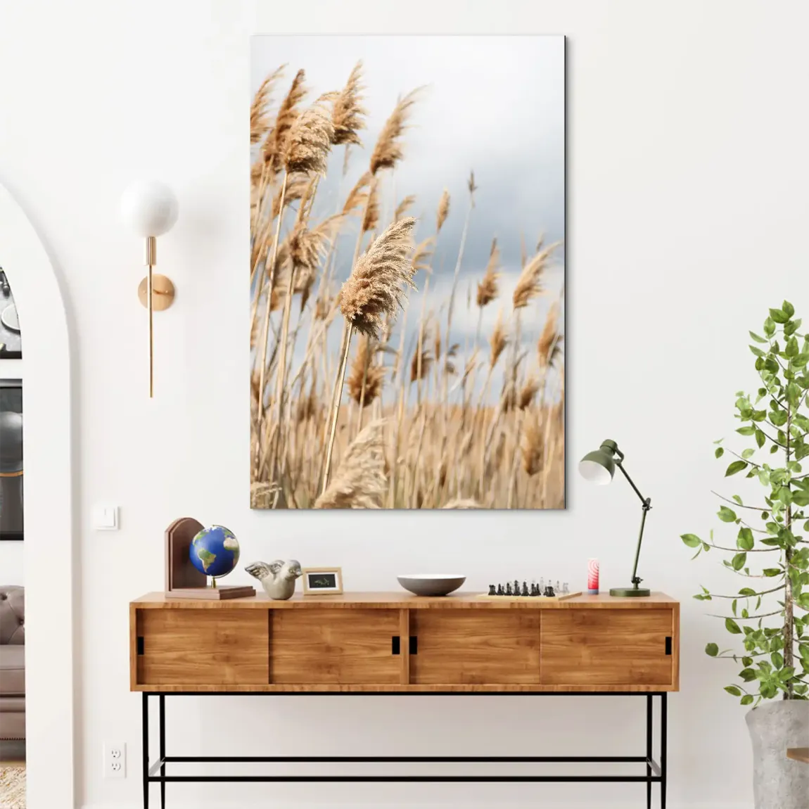 Whispering Reeds Alu Dibond Bild - INGALERIE | Dein Onlineshop für moderne Wandbilder