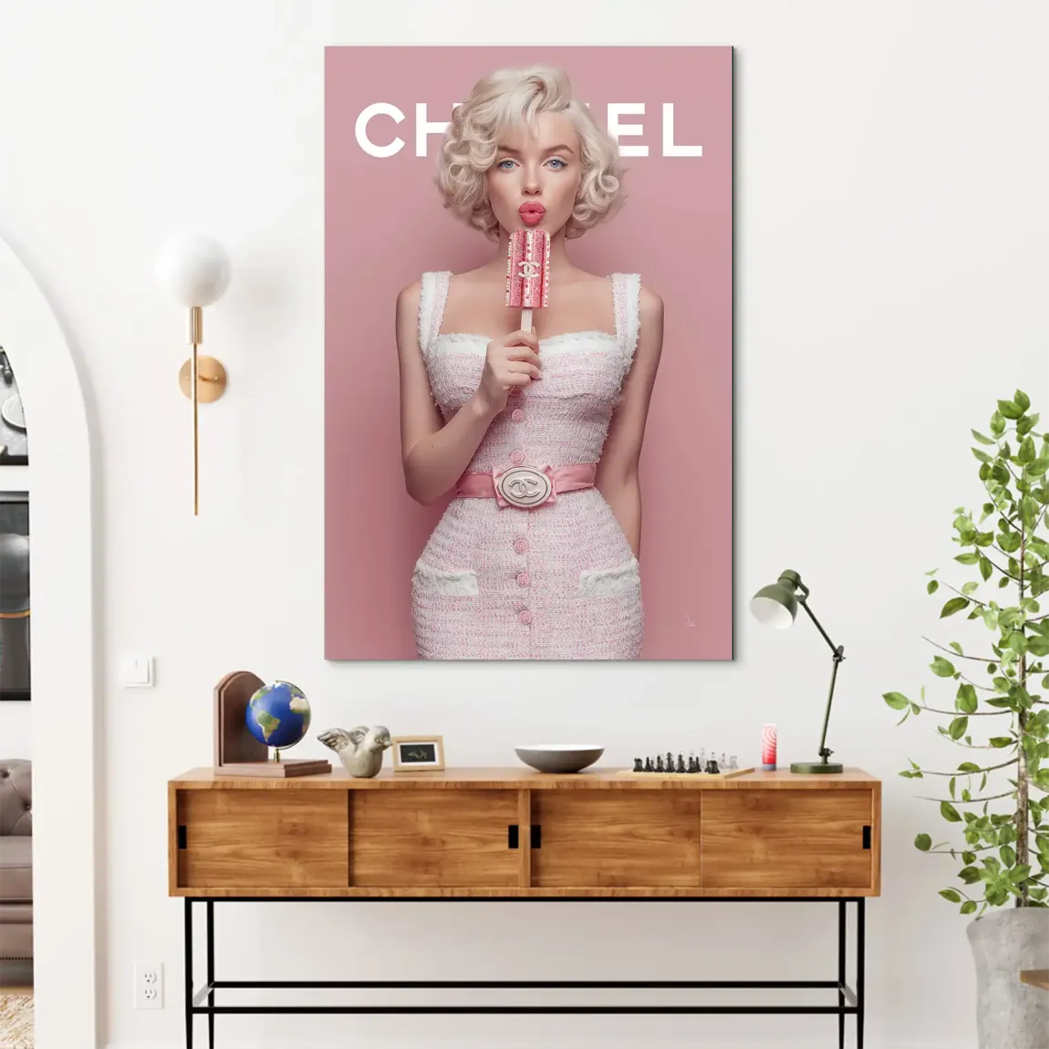 Pink Delight Marilyn Monroe Alu Dibond Bild