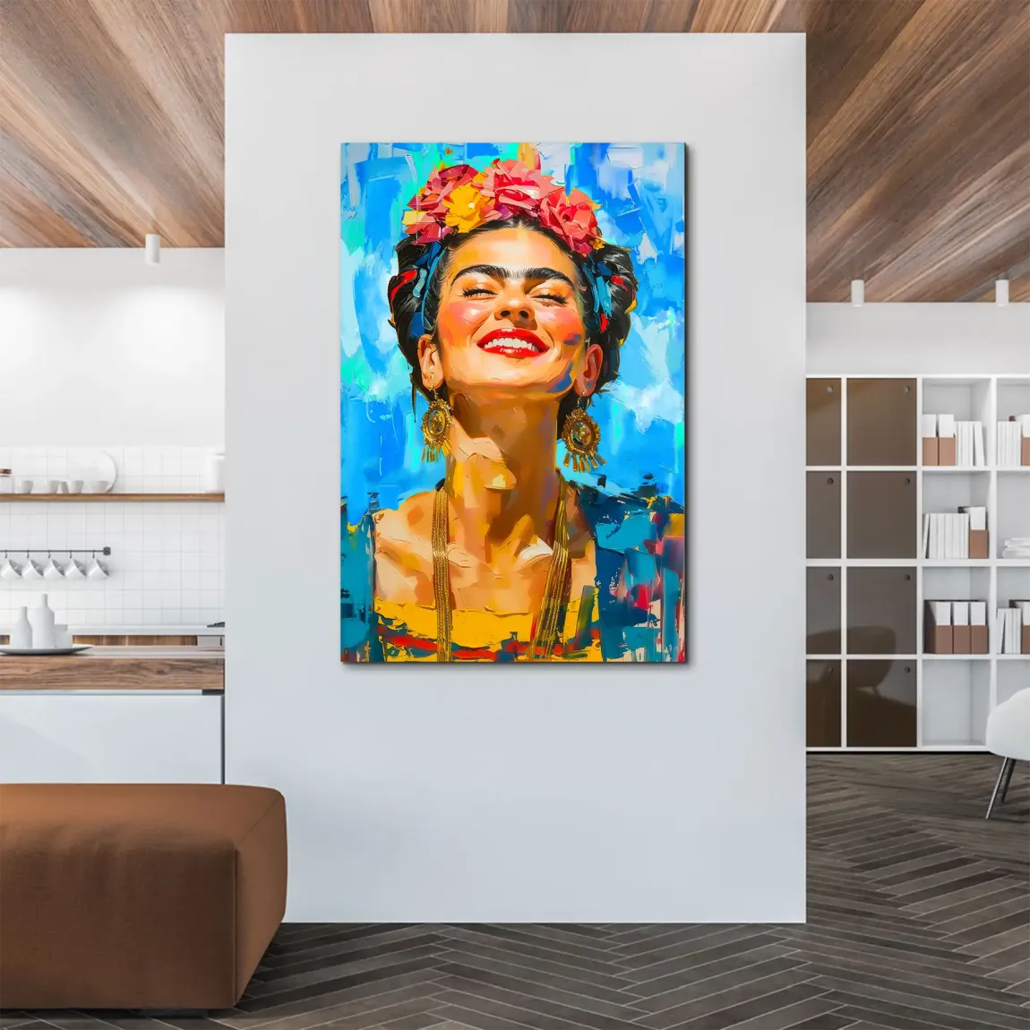 Frida buntes Leben Alu Dibond Wandbild