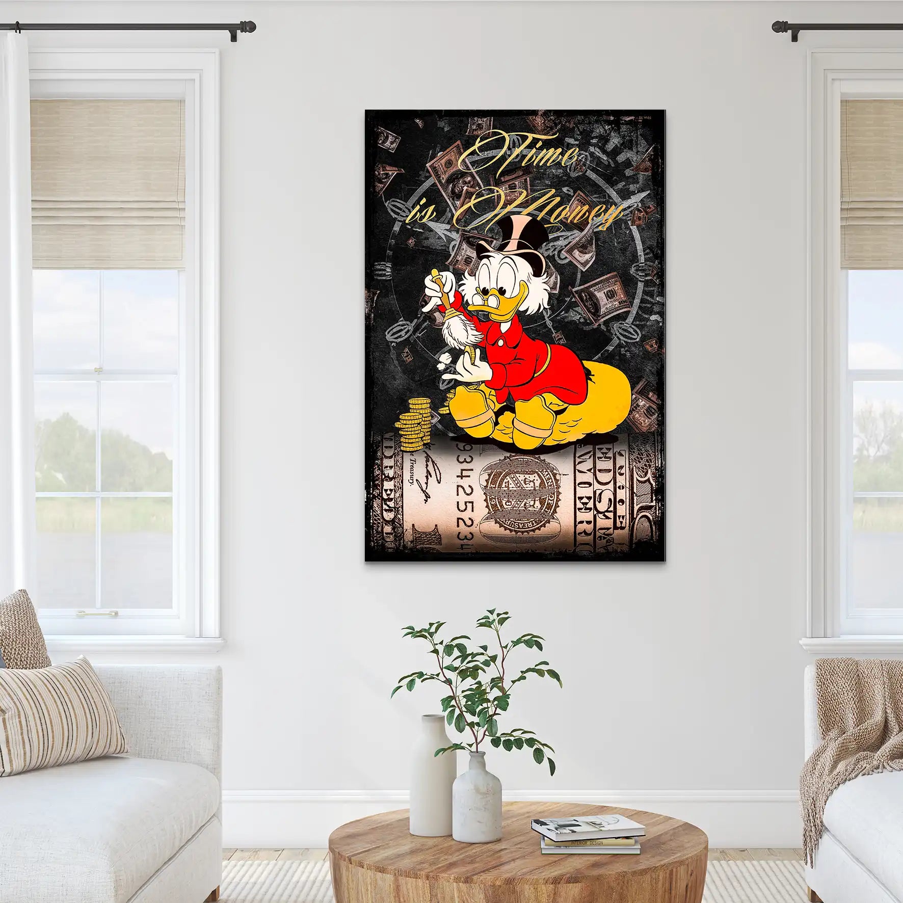 Dagobert Money Style AluDibond Bild INGALERIE