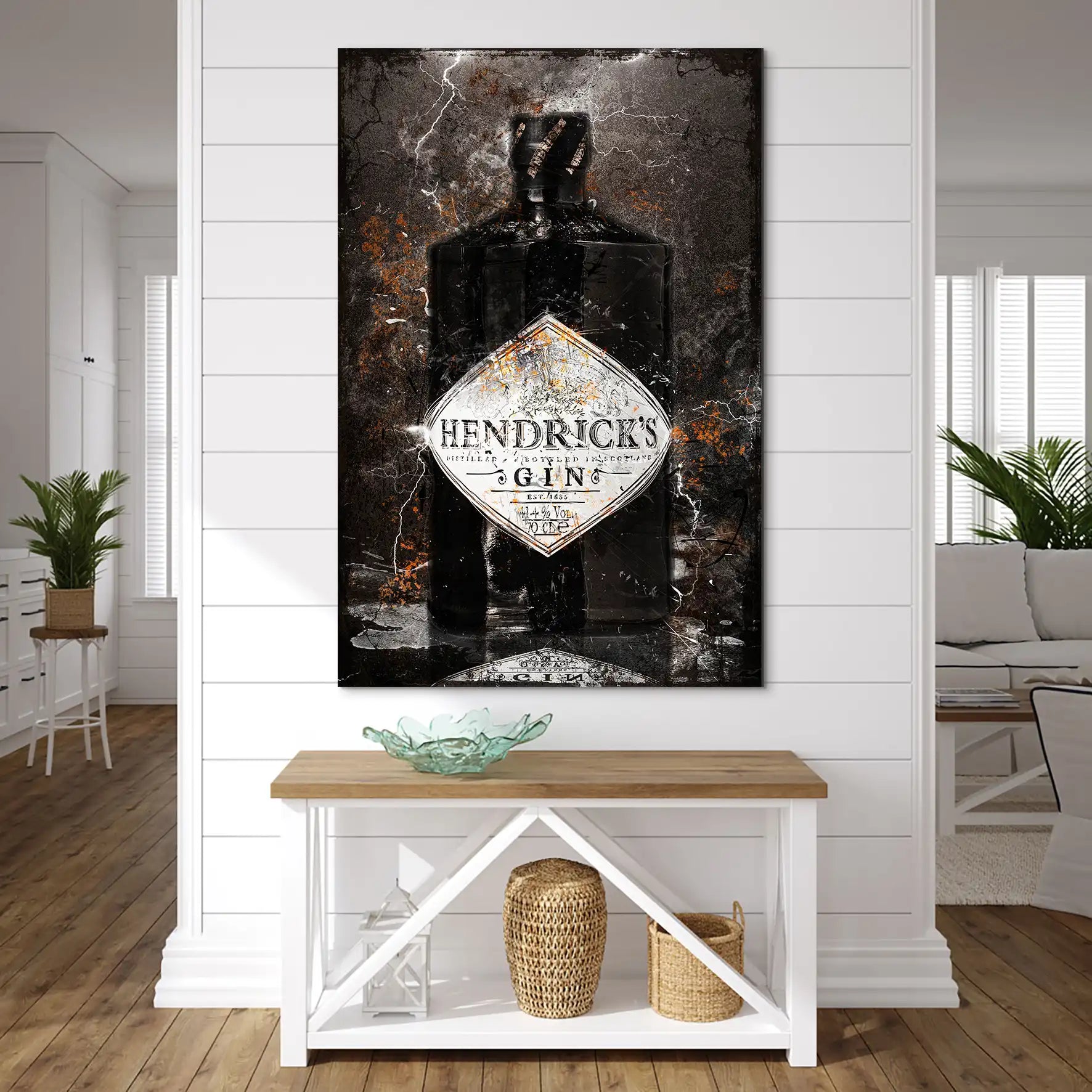 Gin Abstrakt Dark Style AluDibond Bild INGALERIE