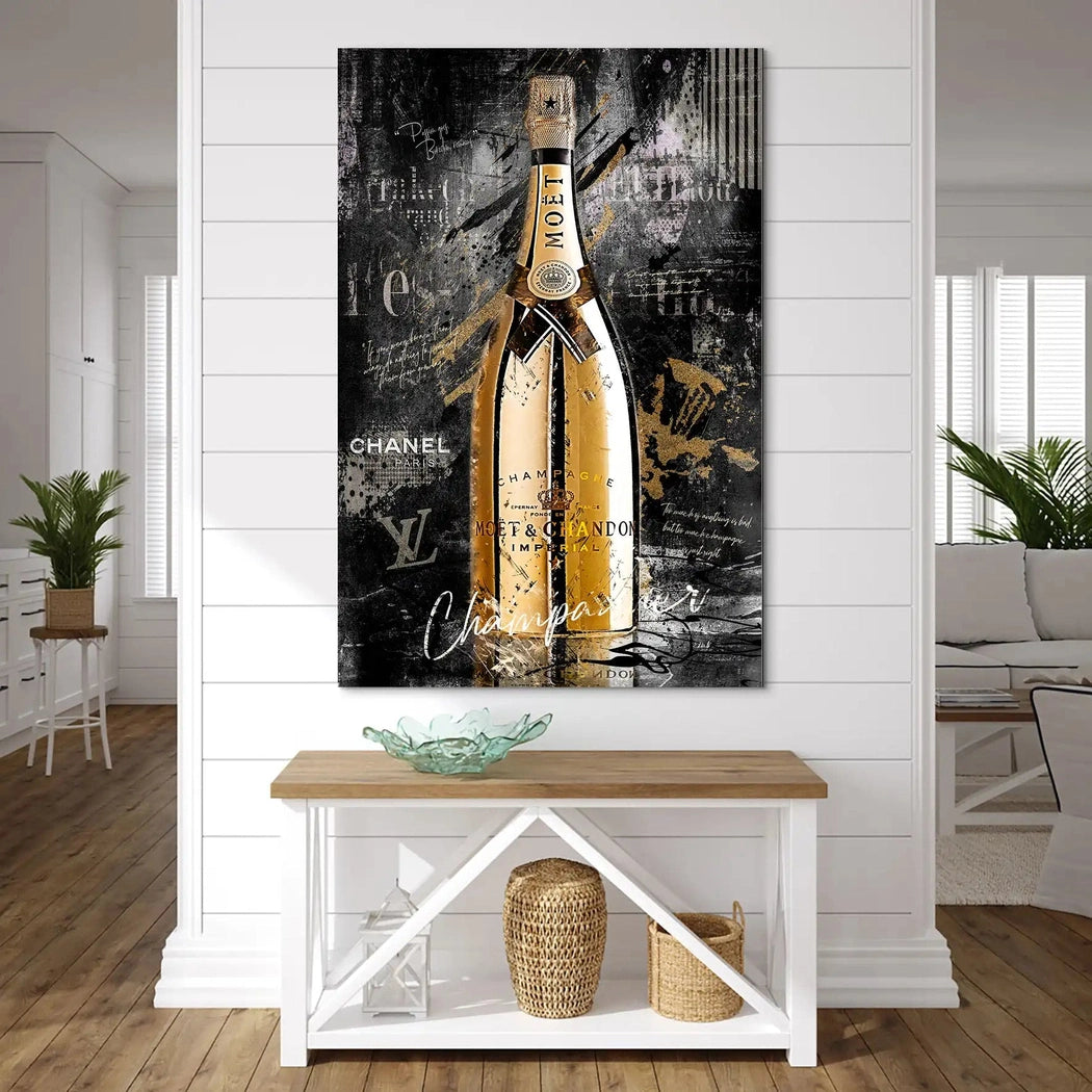 Champagner Lifestyle AluDibond Bild INGALERIE