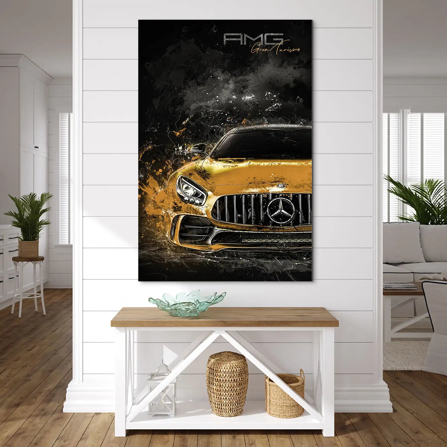 Mercedes AMG GT Modern Art AluDibond Bild INGALERIE