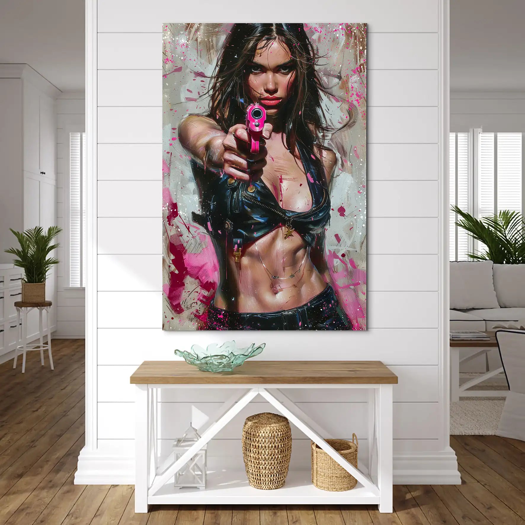 Bad Gun Girl AluDibond Bild INGALERIE