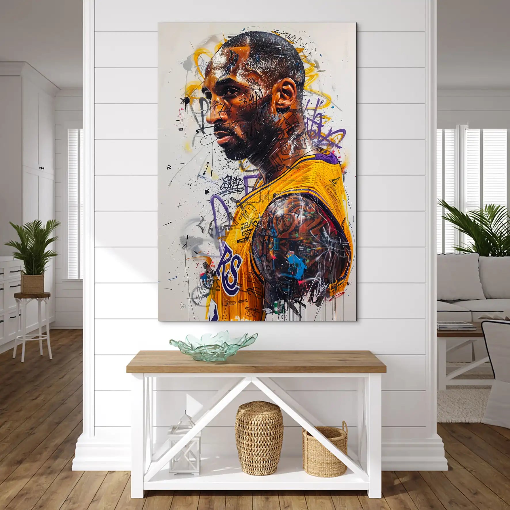 Kobe Basketball Graffiti AluDibond Bild INGALERIE