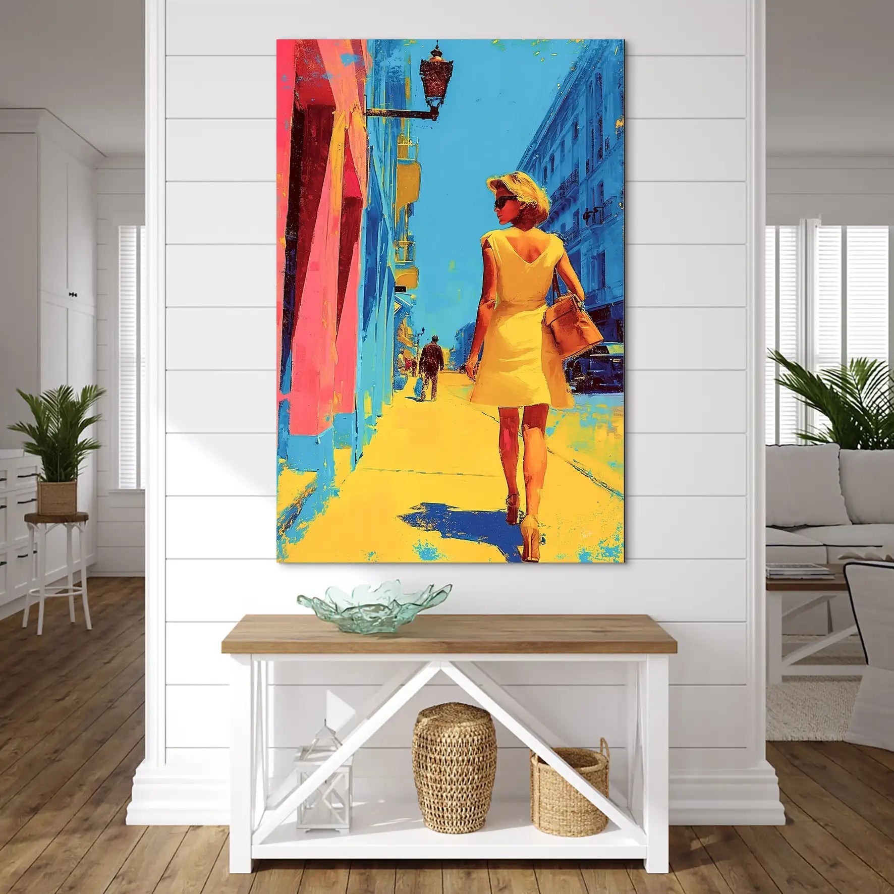 City Walk Pop Art AluDibond Bild INGALERIE