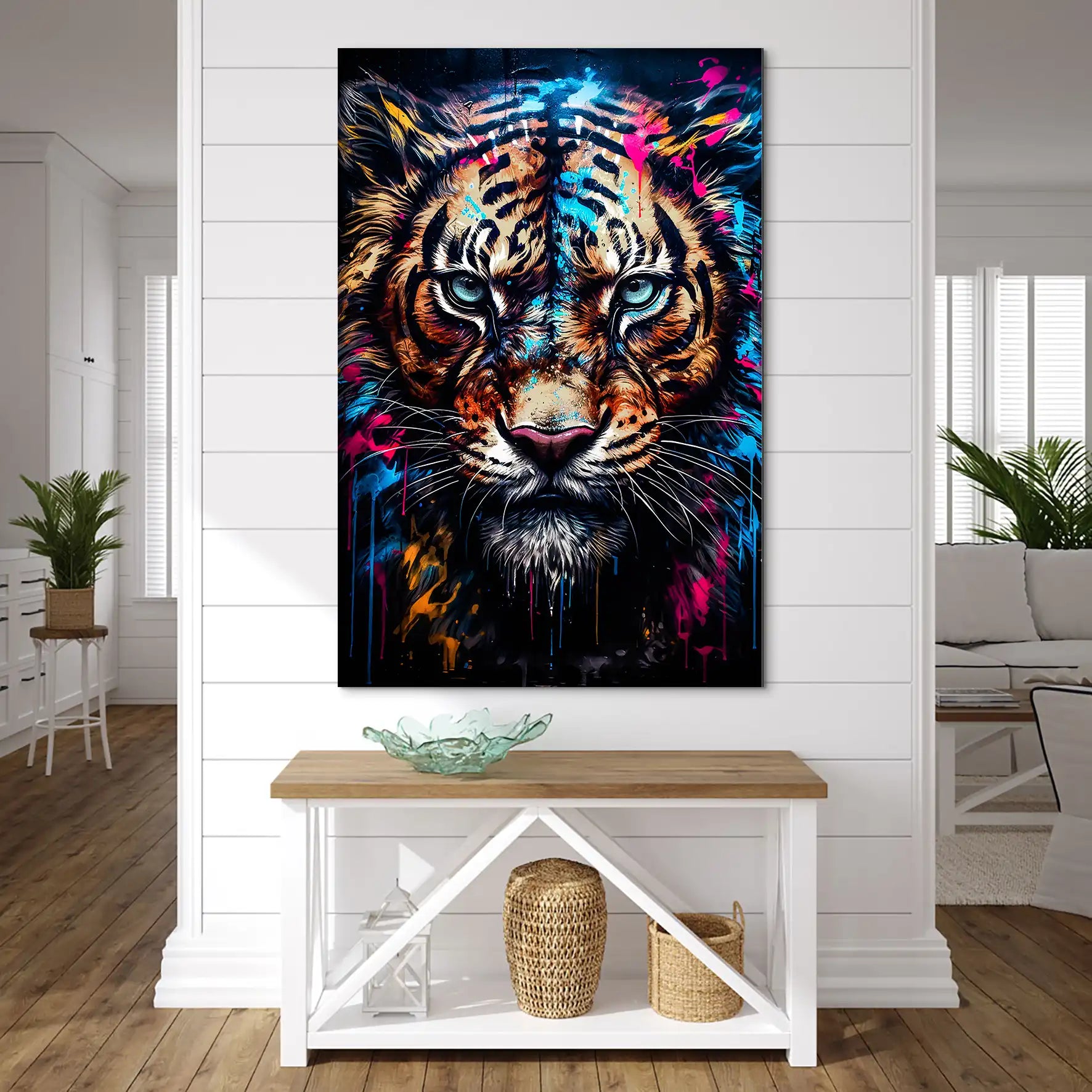 Tiger Abstrakt Style AluDibond Bild INGALERIE