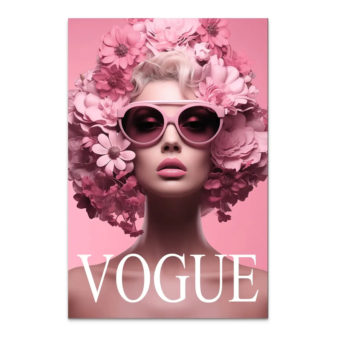 Floral Pink Vogue Alu Dibond Bild